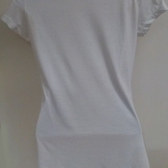 Ed Hardy White Short Sleeve with Rhinestones "Love Dies Hard" T-shirt - Picture 8 of 13